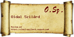 Oldal Szilárd névjegykártya